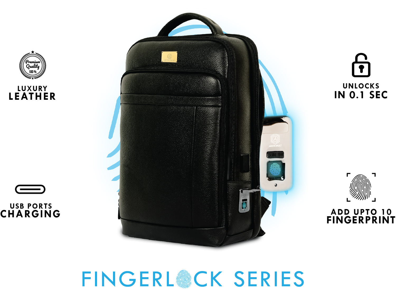 Smart Fingerlock Leather Bags